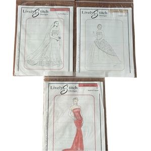Lively Stitch Design Modern Cissy Lot of 3 UNCUT Patterns Wedding Evenin…